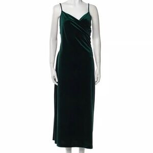 RACHEL ZOE Velvet Dress Slit V Neck Vneck sleeveless Los Angeles New York
